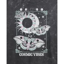 Cosmic Vibes Butterfly Cropped T Shirt at Spencer's