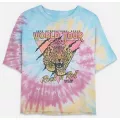Tie Dye World Tour Cropped Tour T Shirt at Spencer's