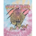 Tie Dye World Tour Cropped Tour T Shirt at Spencer's