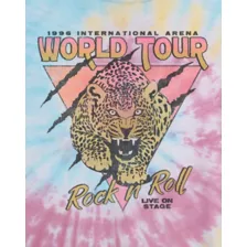 Tie Dye World Tour Cropped Tour T Shirt at Spencer's