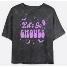 Let's Go Ghouls Cropped T Shirt at Spencer's