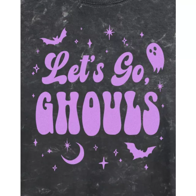 Let's Go Ghouls Cropped T Shirt at Spencer's