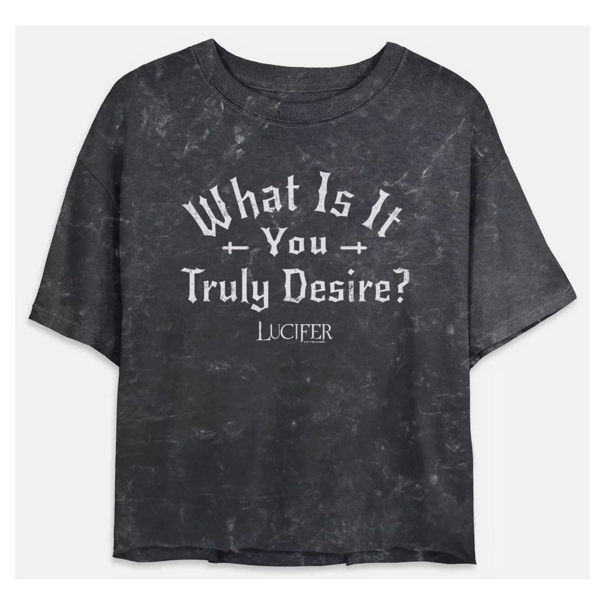 What You Desire Cropped T Shirt - Lucifer at Spencer's