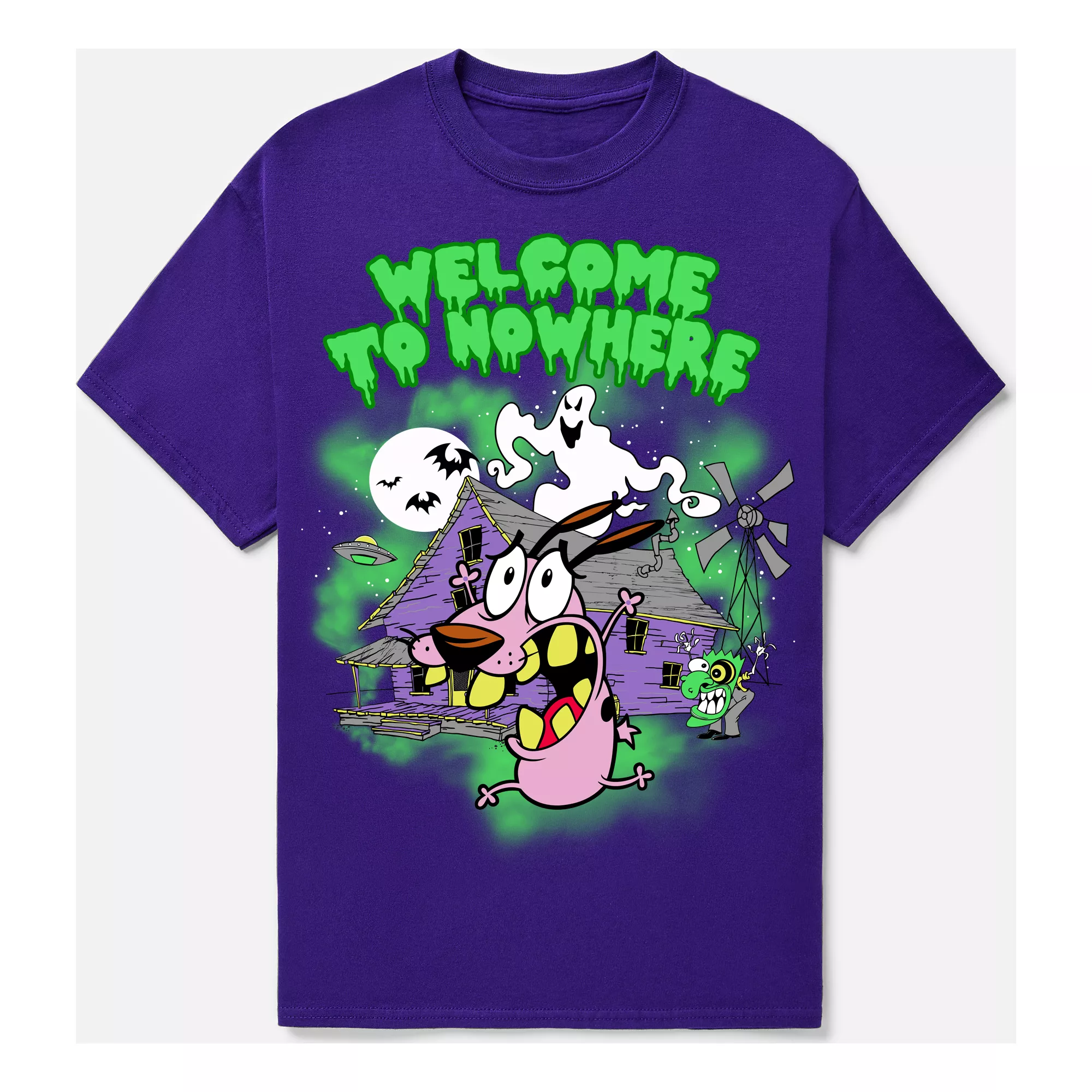 Haunted Nowhere T Shirt - Courage the Cowardly Dog at Spencer's