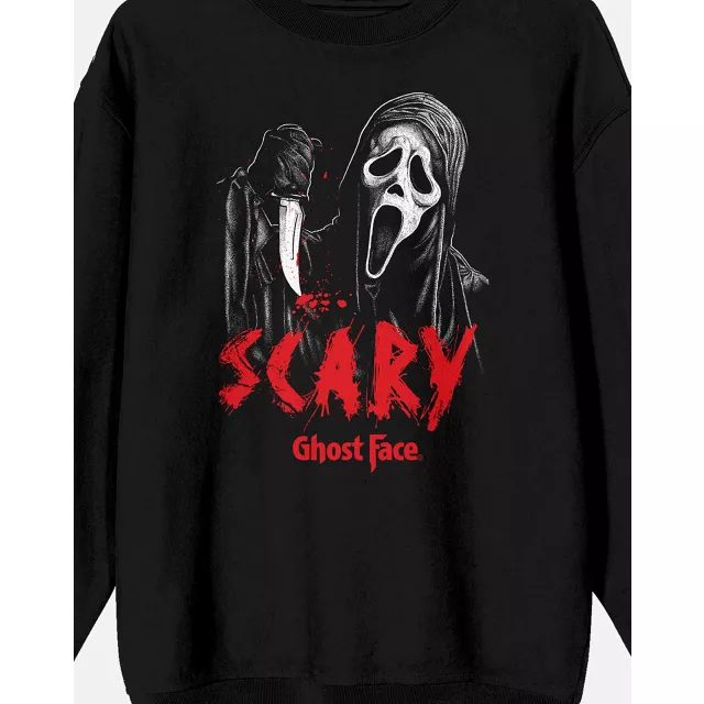Ghost Face Scary Crewneck Sweatshirt at Spencer's