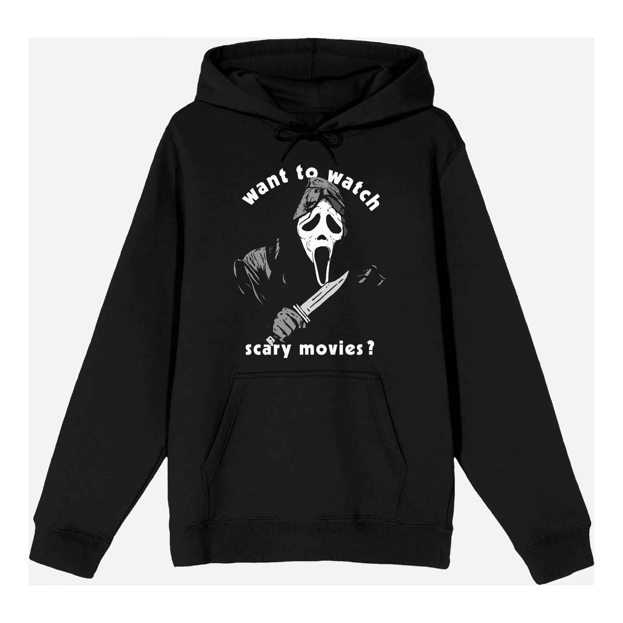 Ghost Face Want to Watch Scary Movies Hoodie at Spencer's
