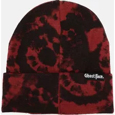 Black and Red Ghost Face Beanie Hat at Spencer's