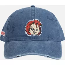 Distressed Blue Chucky Dad Hat at Spencer's