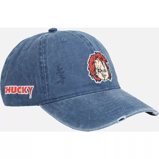 Distressed Blue Chucky Dad Hat at Spencer's