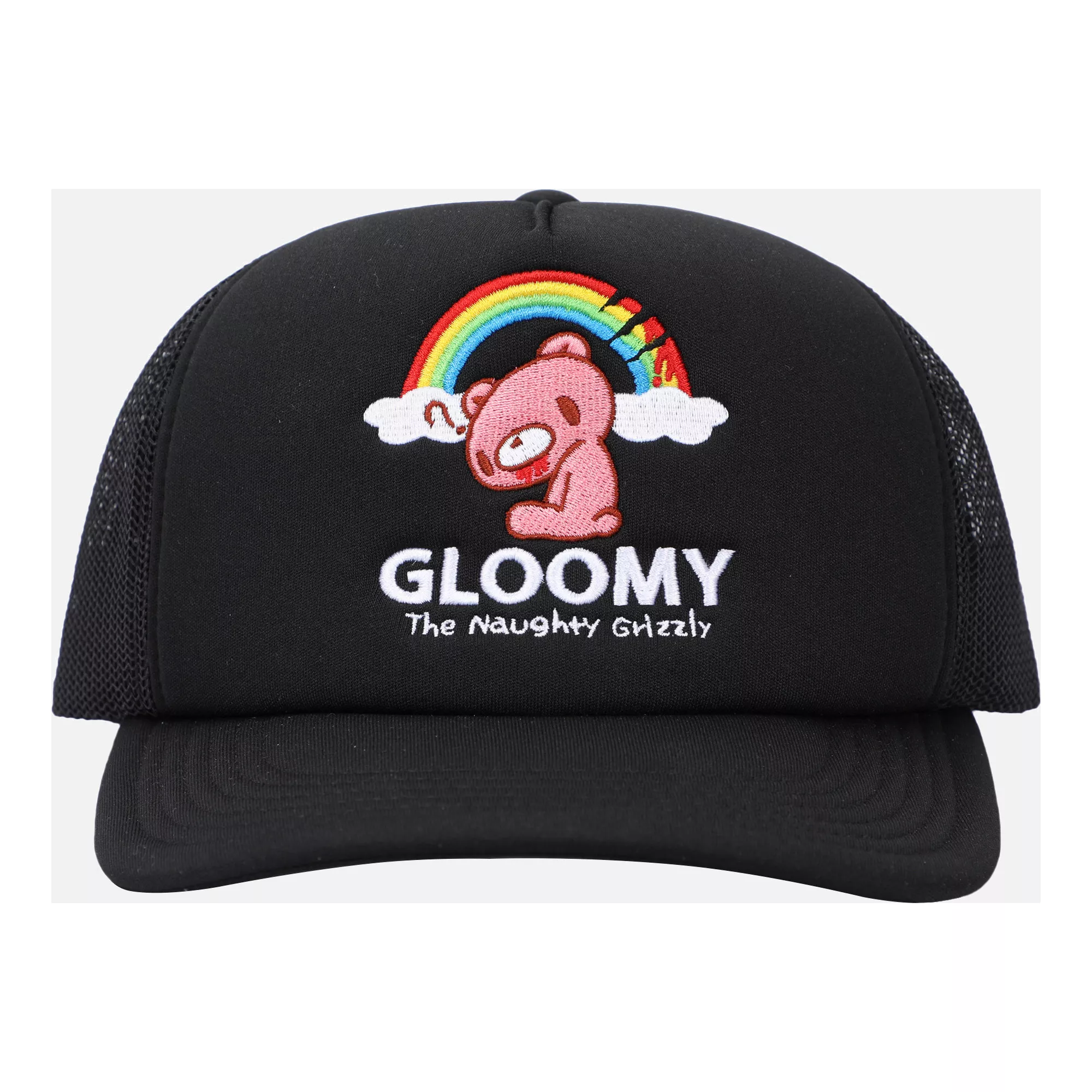 Black Gloomy Bear Trucker Hat at Spencer's