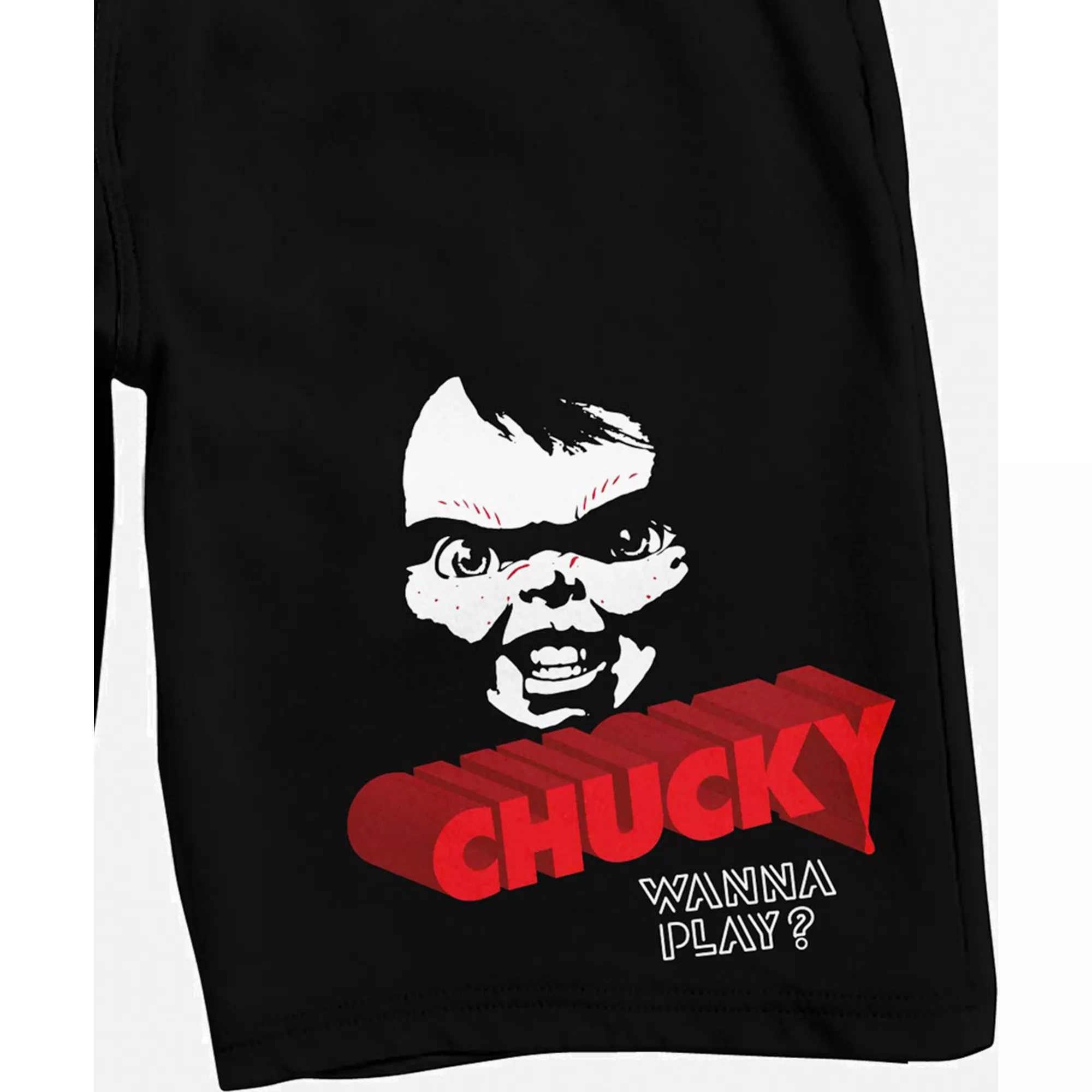 Black Chucky Wanna Play Shorts at Spencer's