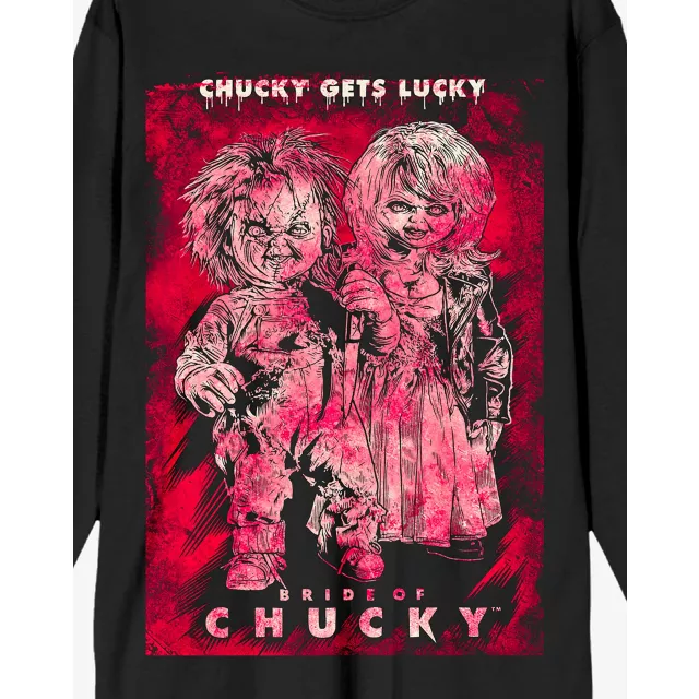 Chucky Gets Lucky Long Sleeve T Shirt - Bride of Chucky at Spencer's