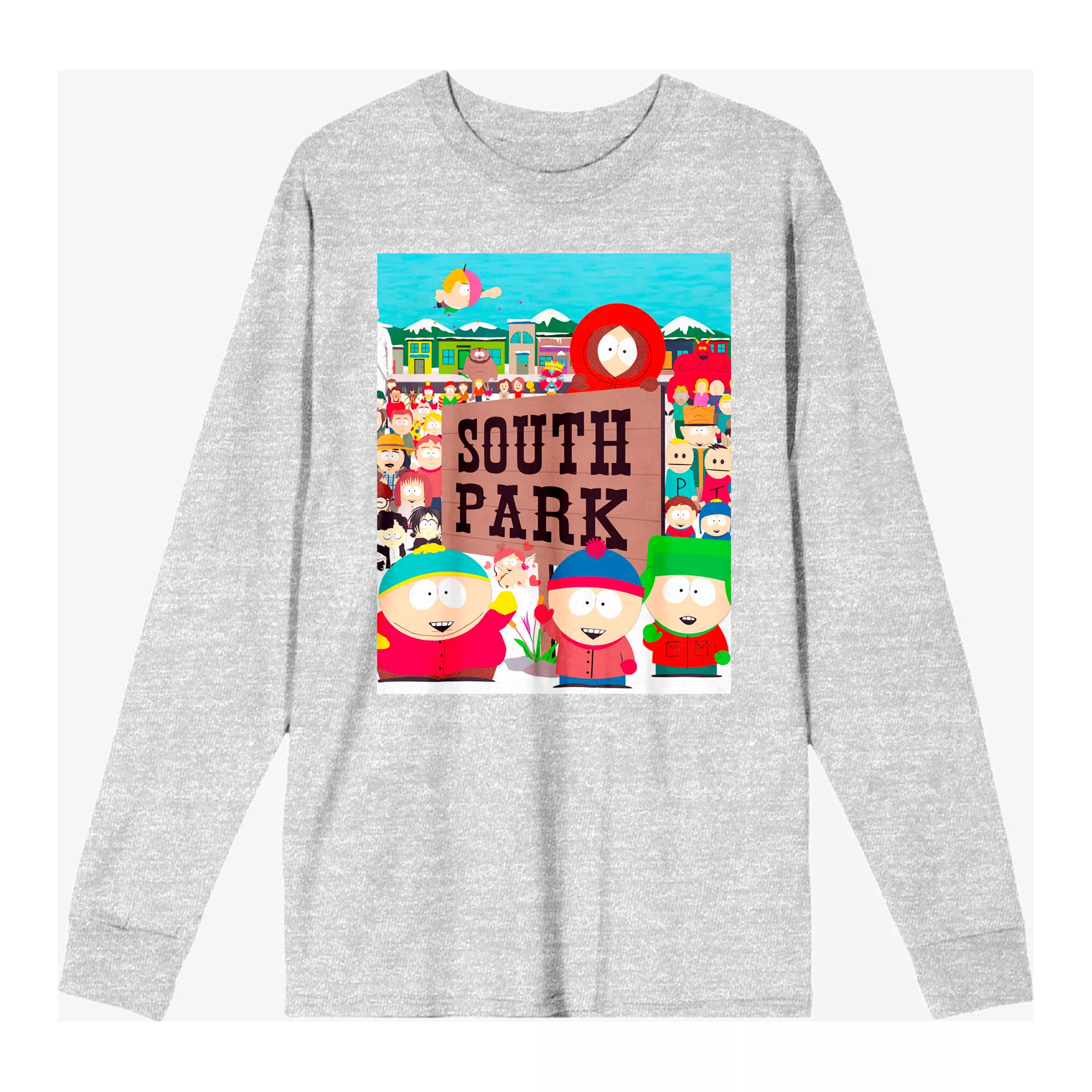 South Park Cast Image Long Sleeve T Shirt at Spencer's