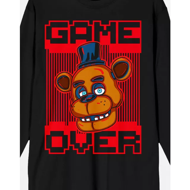 Freddy Game Over Long Sleeve T Shirt - Five Nights at Freddy's at Spencer's