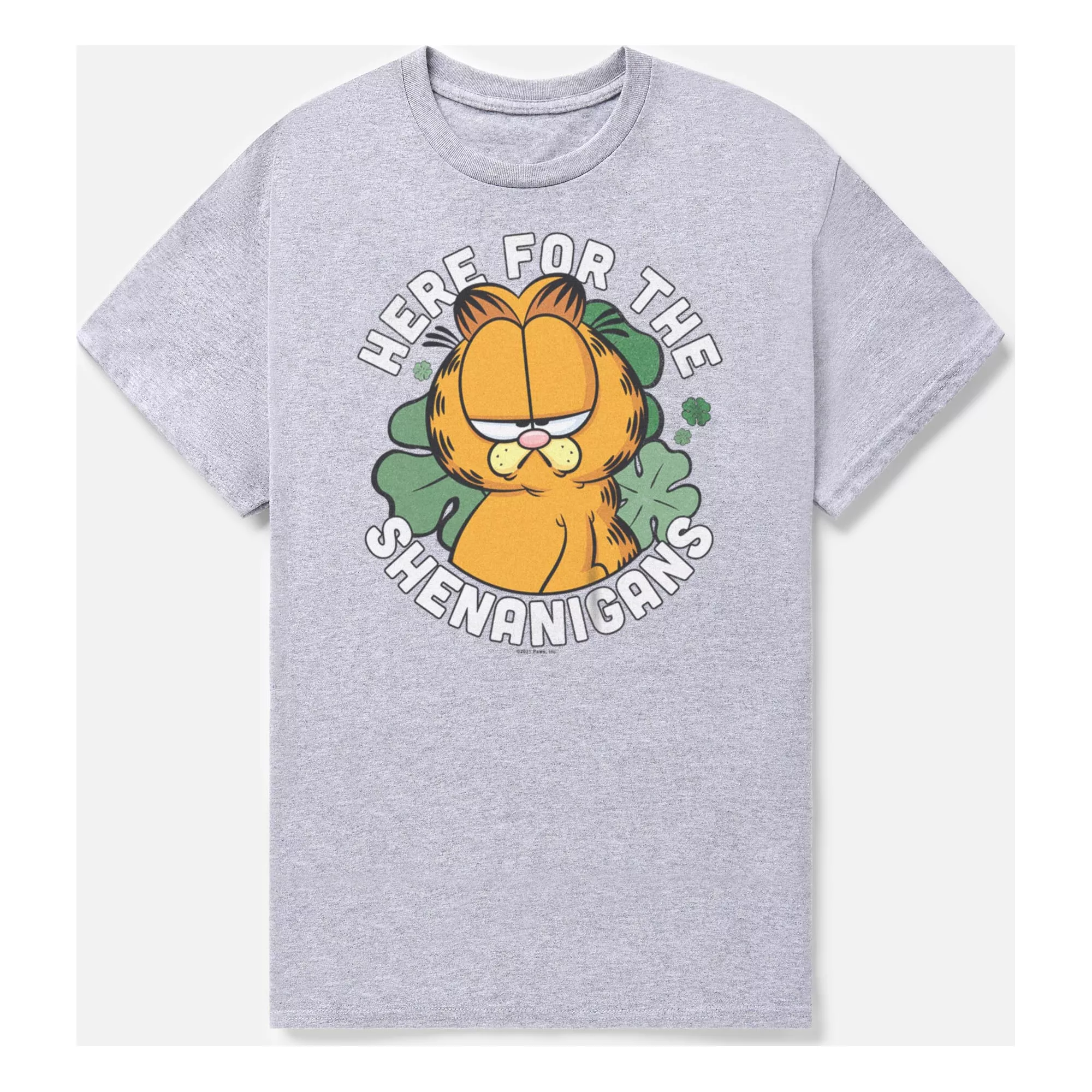 Here for the Shenanigans T Shirt - Garfield at Spencer's