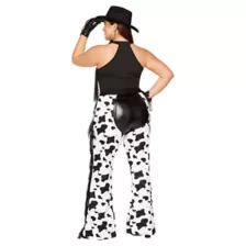 Adult Cow Print Plus Size Chaps at Spirit Halloween