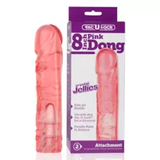 Vac-U-Lock Pink Dong Crystal Jellies Dildo - 8 Inch at Spencer's