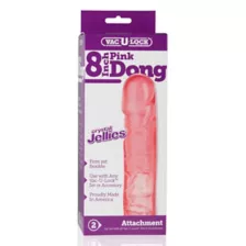 Vac-U-Lock Pink Dong Crystal Jellies Dildo - 8 Inch at Spencer's