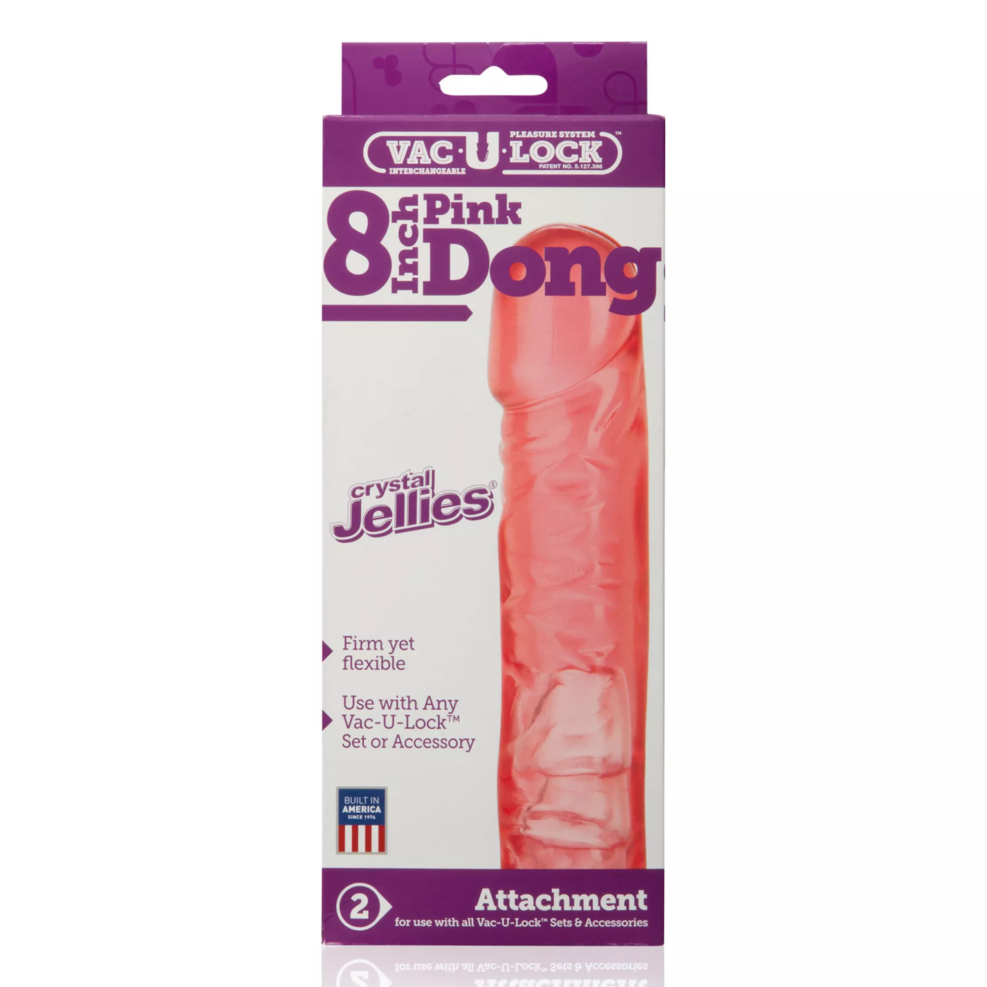 Vac-U-Lock Pink Dong Crystal Jellies Dildo - 8 Inch at Spencer's