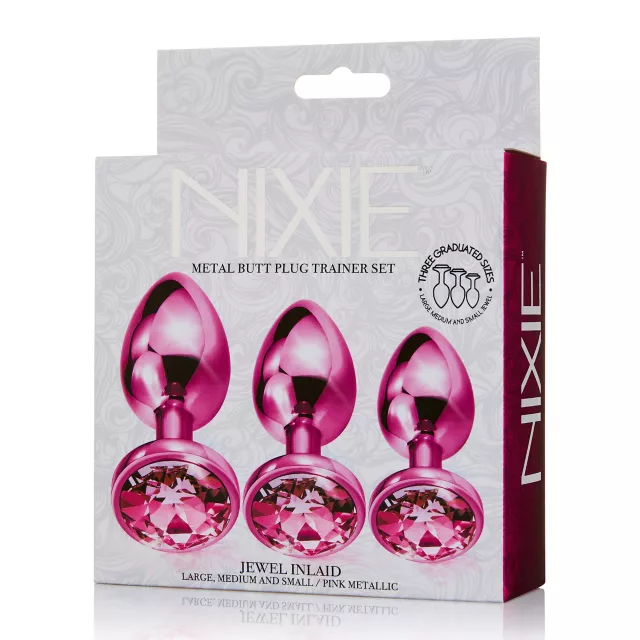 Pink Metal Butt Plug Trainer Set - Nixie at Spencer's