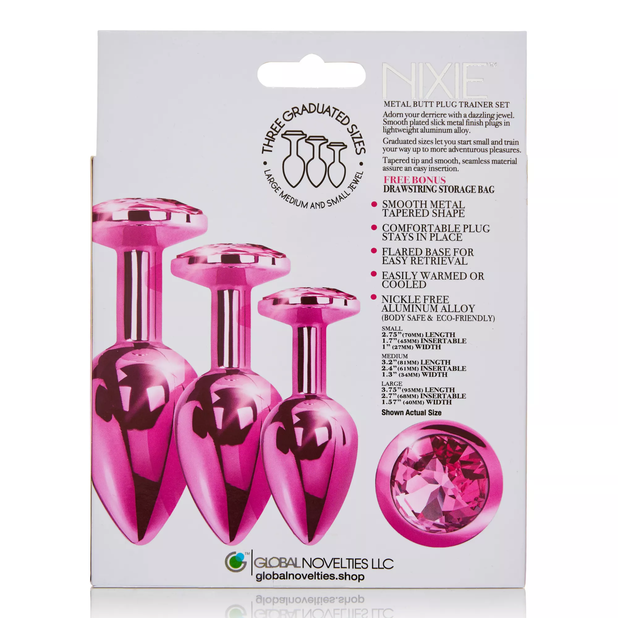 Pink Metal Butt Plug Trainer Set - Nixie at Spencer's