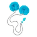 Teal Butt Plug & Fur Cuff Sex Toy Kit - Nixie at Spencer's