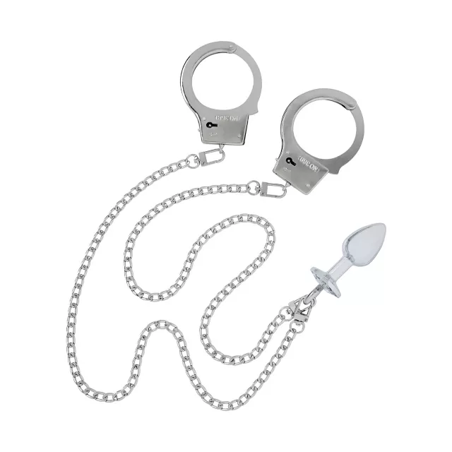 Metal Butt Plug and Handcuffs Sex Toy Kit at Spencer's