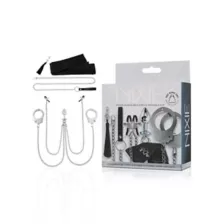 Interchangeable 8-Piece Metal Bondage Sex Toy Kit at Spencer's