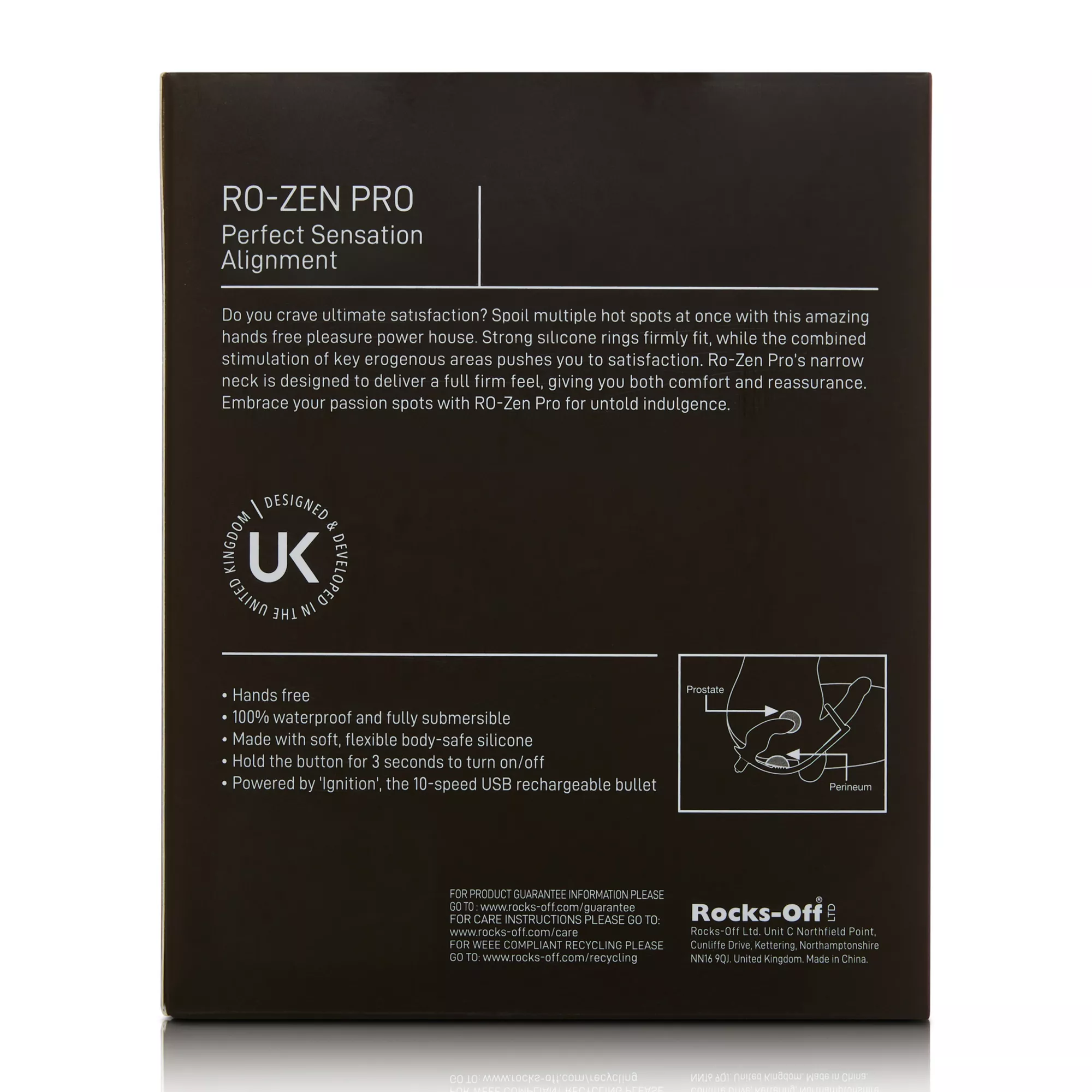 Ro-Zen Pro Prostate Massager and Cock Ring - Rocks-Off at Spencer's