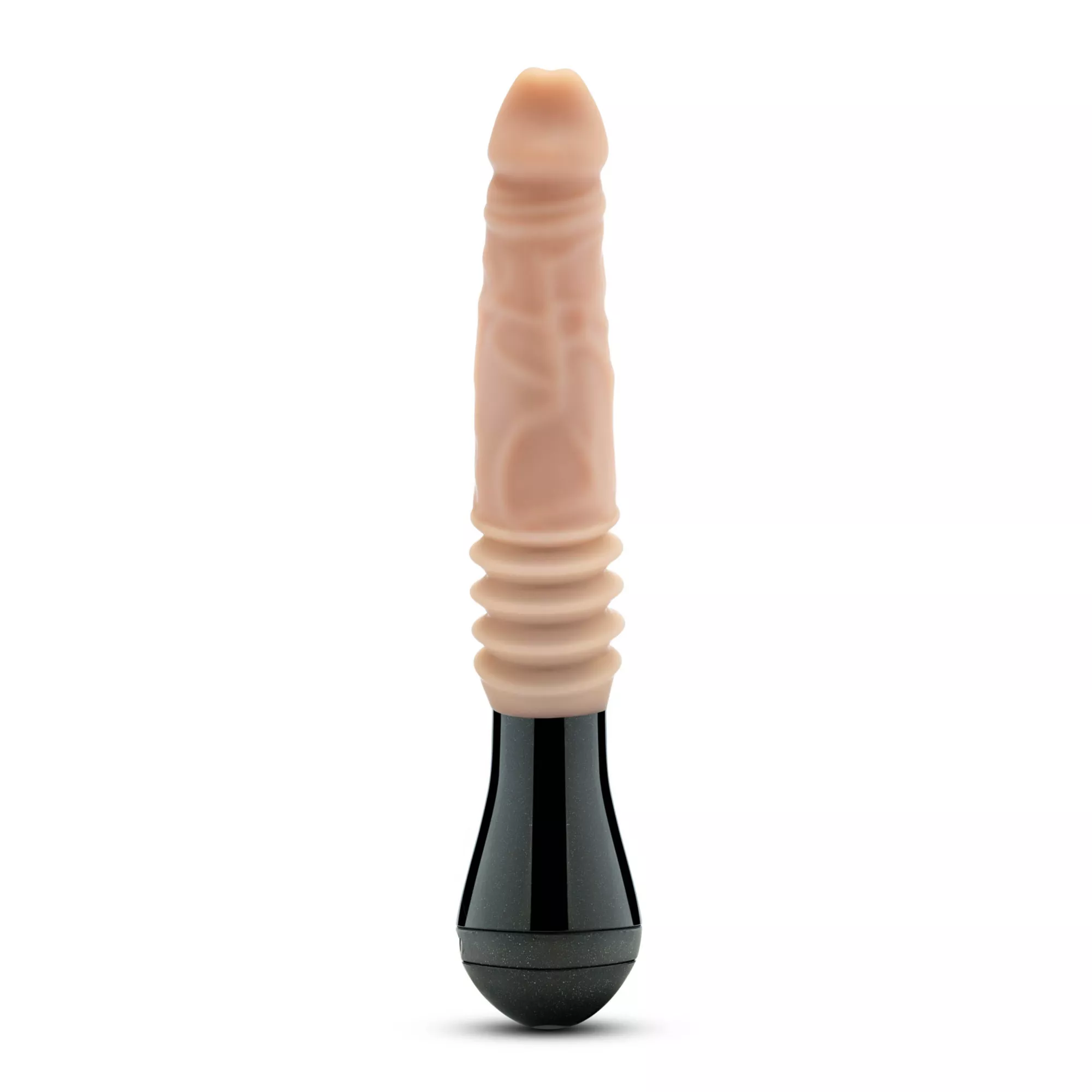 Dr. Knight 3-Function Thrusting Gyrating Rechargeable Vibrating Dildo 10.5 Inch - Dr. Skin Silicone