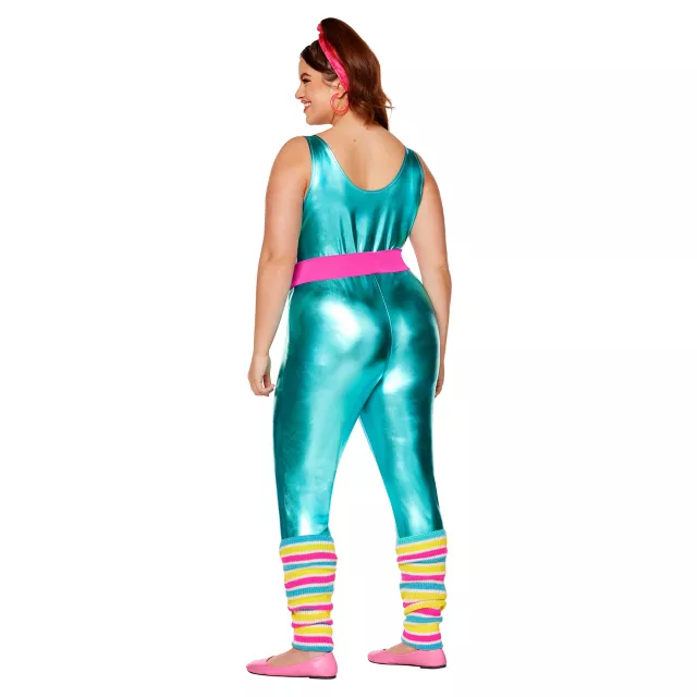 Adult Classic Barbie Plus Size Aerobics Catsuit Costume at Spencer's