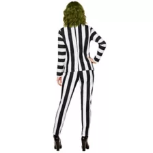 Adult Pinstripe Beetlejuice Plus Size Suit Costume at Spirit Halloween