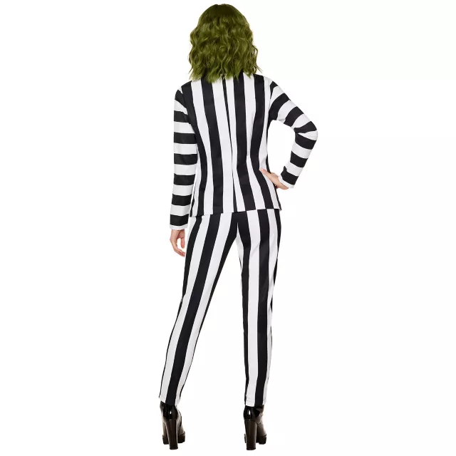 Adult Pinstripe Beetlejuice Plus Size Suit Costume at Spirit Halloween