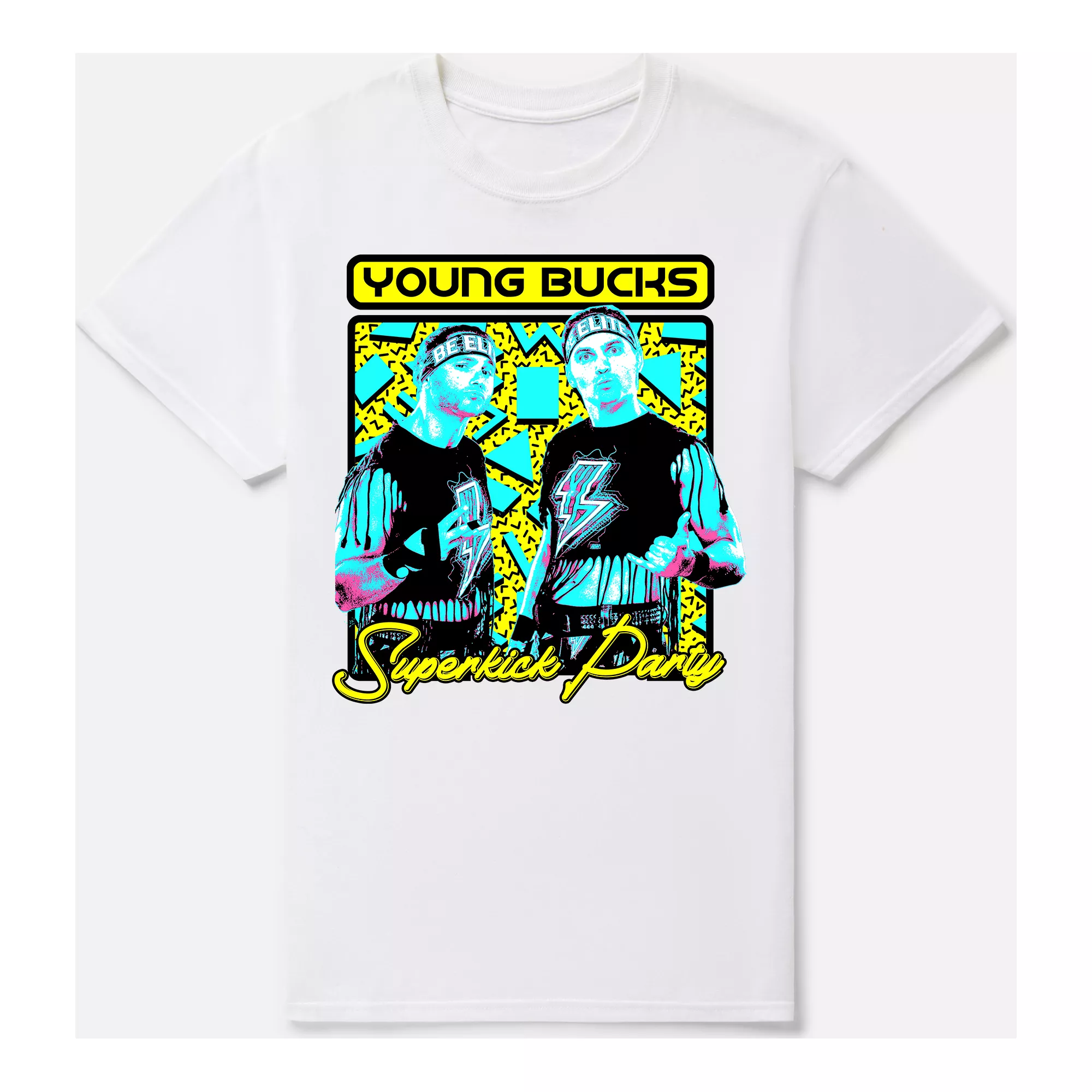 Young Bucks Superkick Party T Shirt - AEW at Spencer's