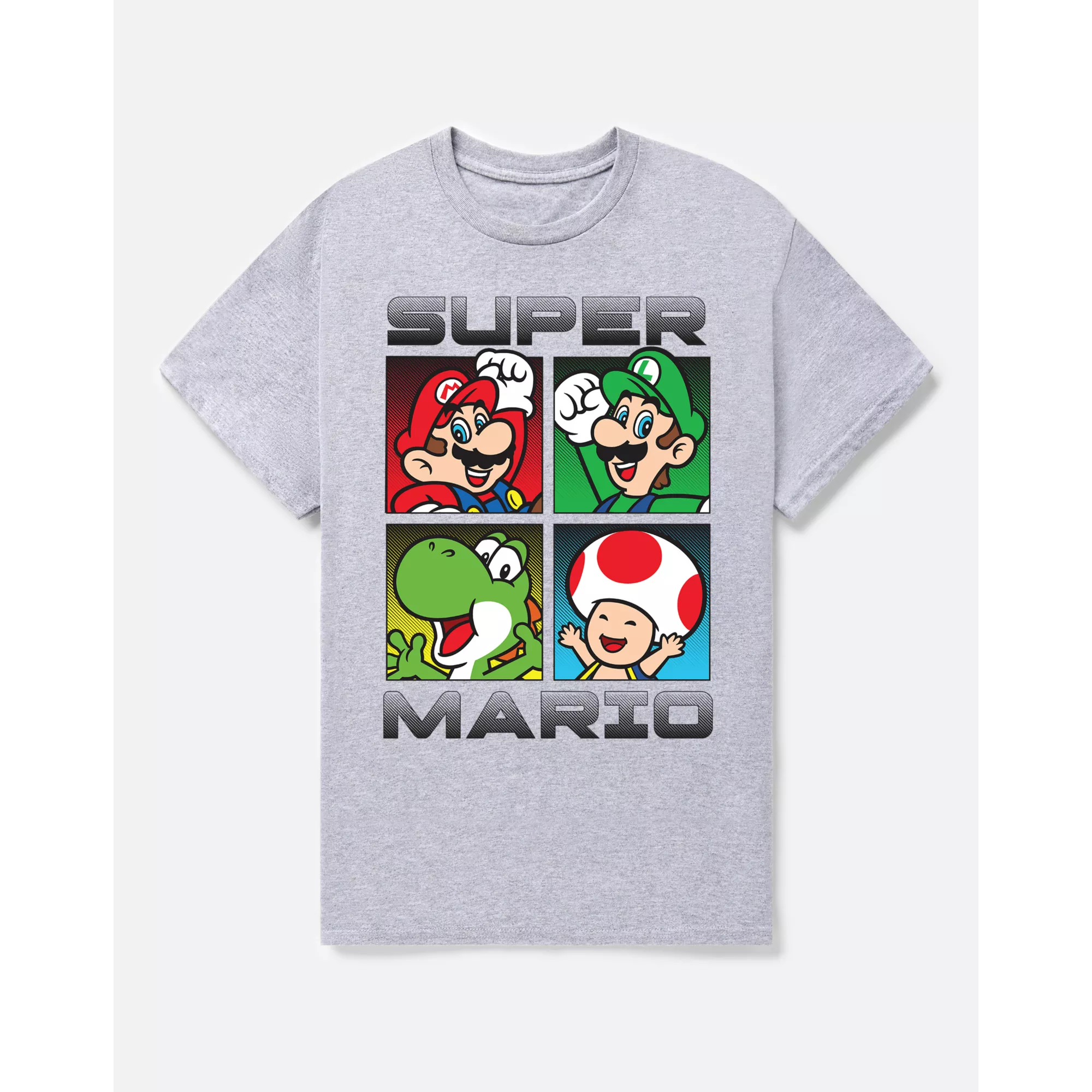 Gray Super Mario Bros. T Shirt at Spencer's