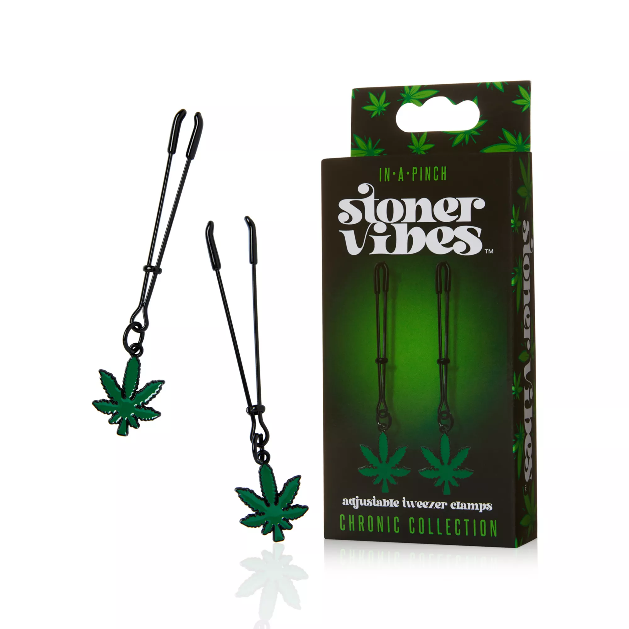 Stoner Vibes Glow in the Dark Nipple Tweezer Clamps at Spencer's