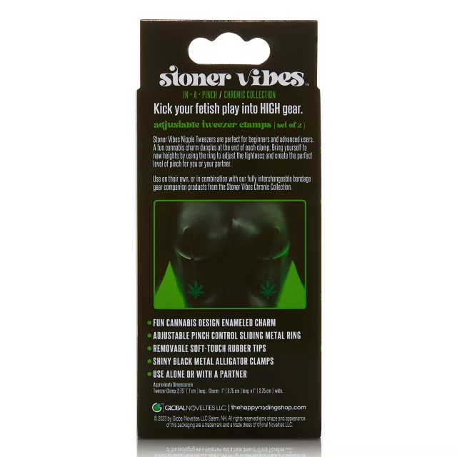 Stoner Vibes Glow in the Dark Nipple Tweezer Clamps at Spencer's