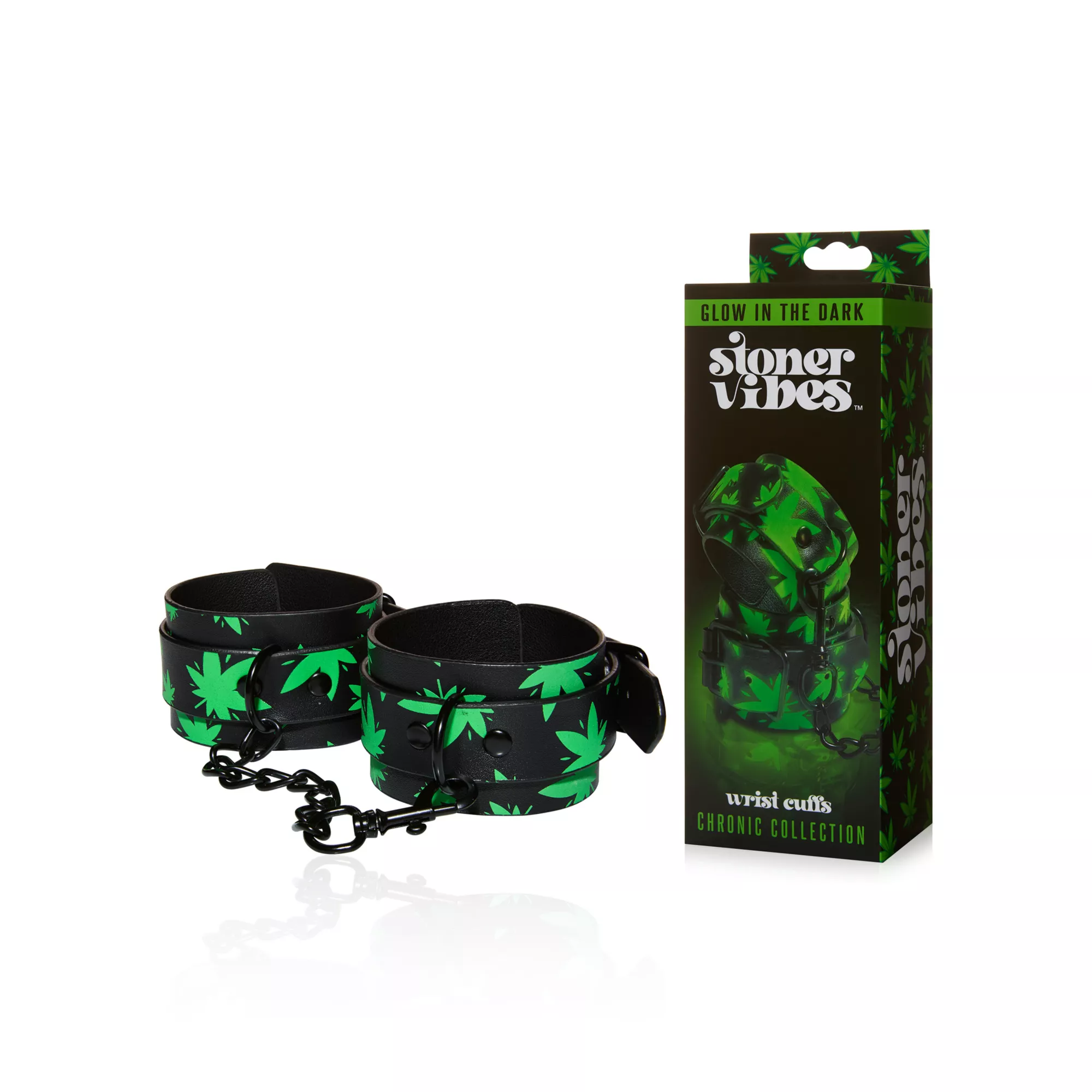 Stoner Vibes Glow in the Dark Wrist Cuffs at Spencer's