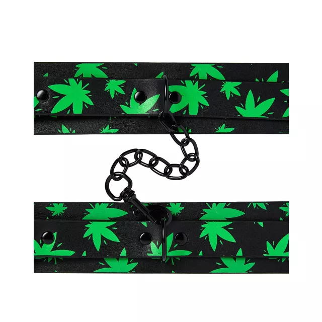 Stoner Vibes Glow in the Dark Wrist Cuffs at Spencer's