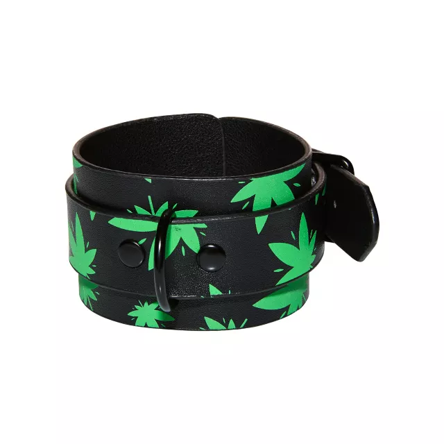 Stoner Vibes Glow in the Dark Wrist Cuffs at Spencer's