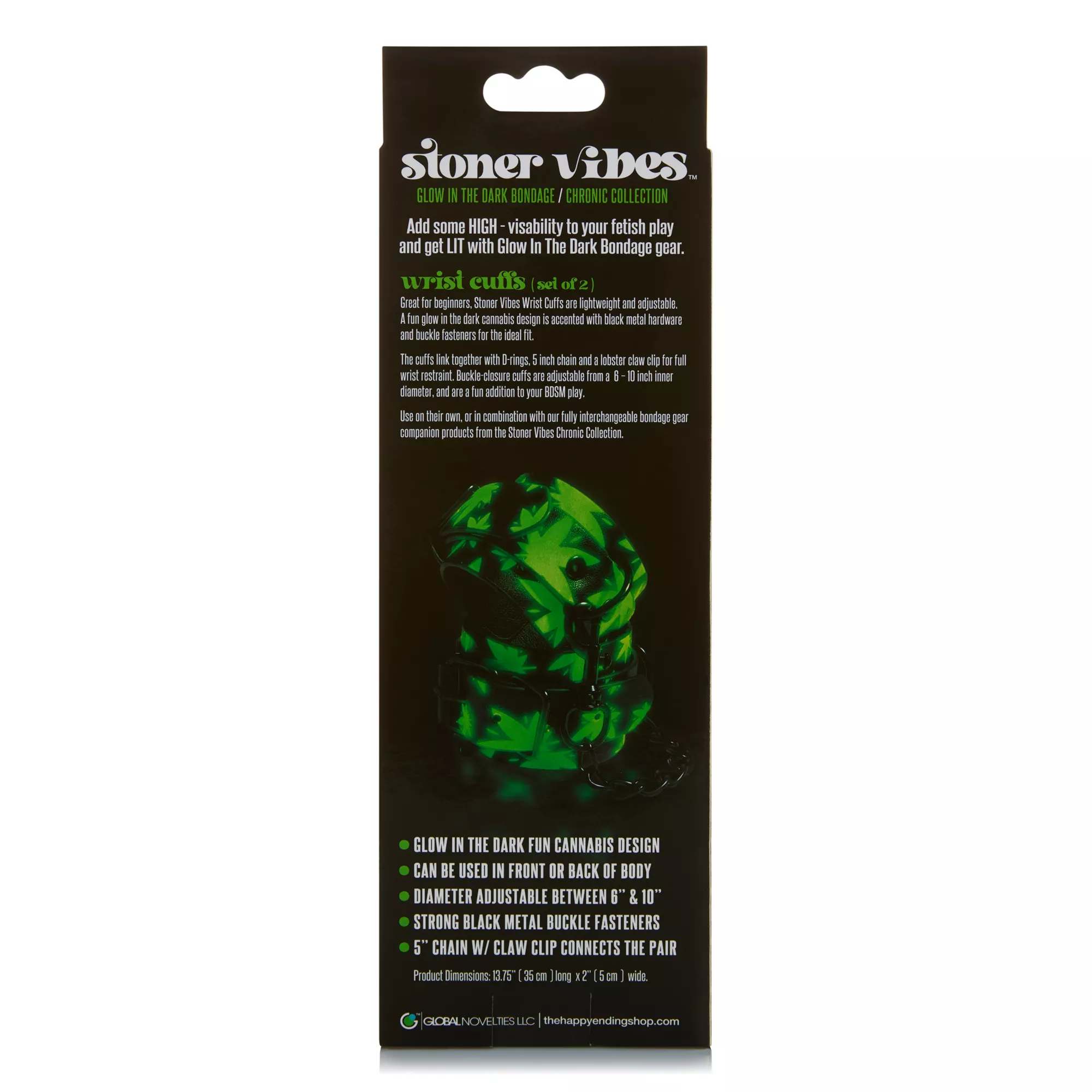 Stoner Vibes Glow in the Dark Wrist Cuffs at Spencer's