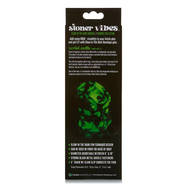 Stoner Vibes Glow in the Dark Wrist Cuffs at Spencer's