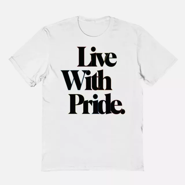 White Live With Pride T Shirt - Spencer's