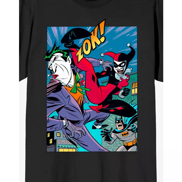 Harley Quinn and Joker Fight T Shirt DC Comics