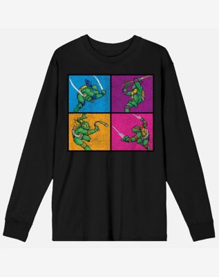 Fighter Pose Panel Long Sleeve T Shirt - Teenage Mutant Ninja Turtles ...