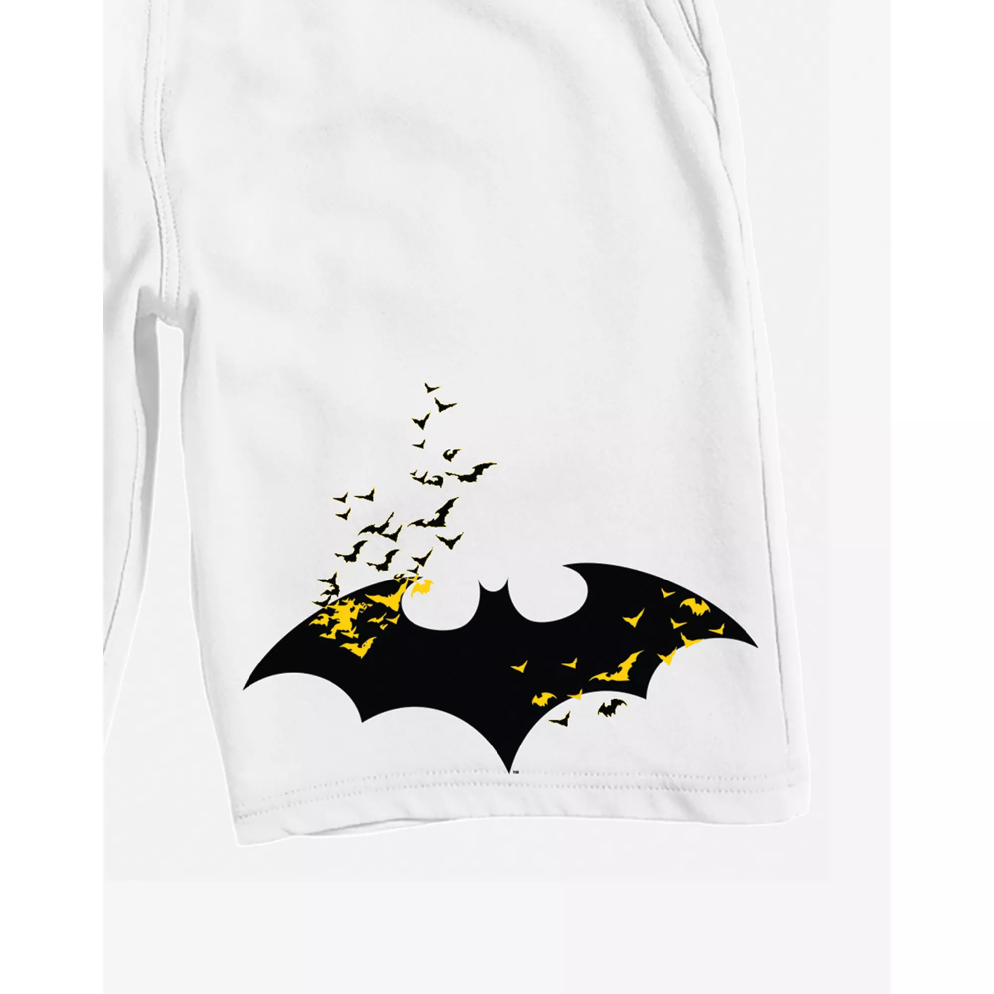 White Batman Logo Shorts