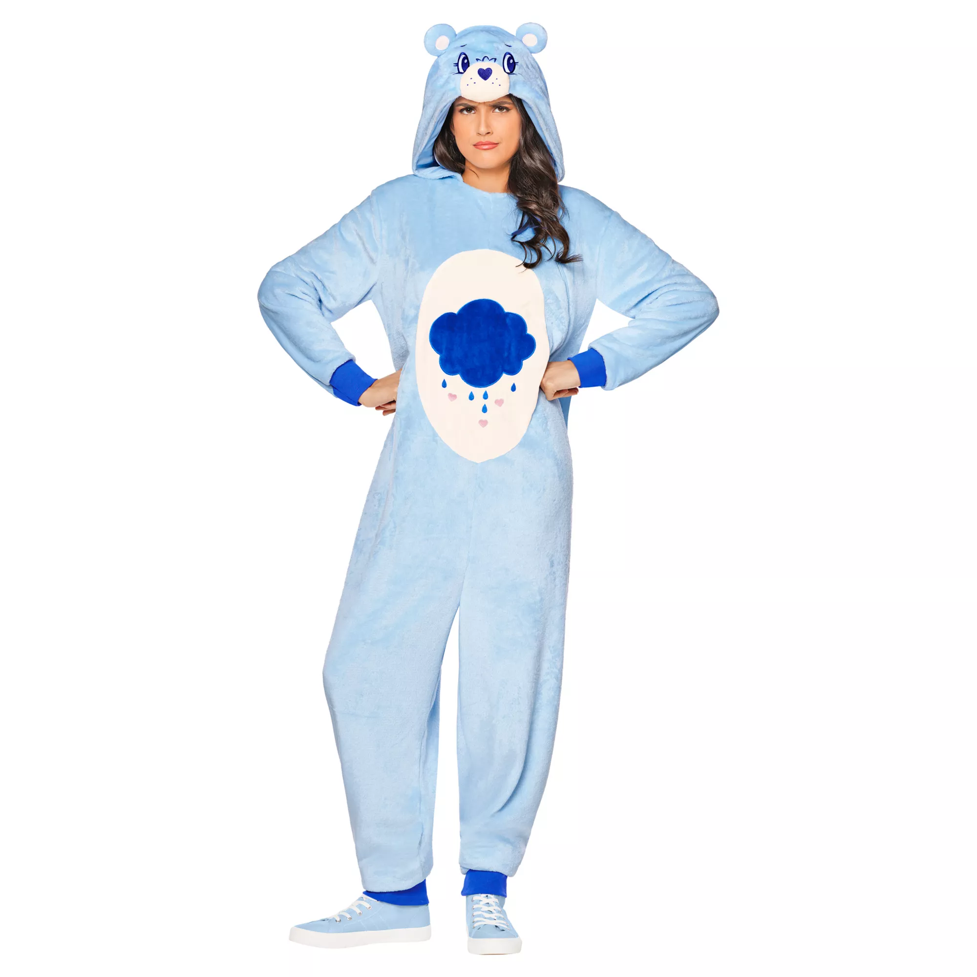 Adult Grumpy Bear Jumpsuit Costume - Care Bears at Spencer's