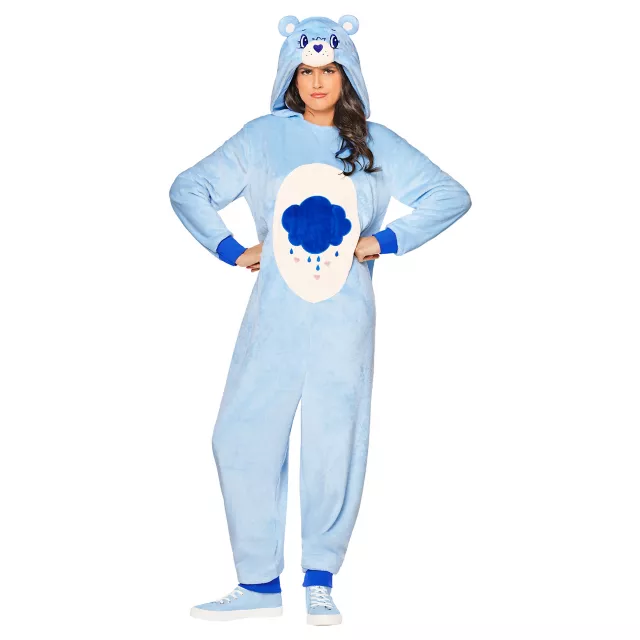 Adult Grumpy Bear Jumpsuit Costume - Care Bears at Spencer's