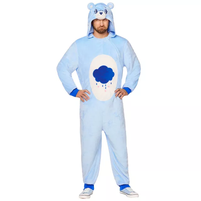 Adult Grumpy Bear Jumpsuit Costume - Care Bears at Spencer's