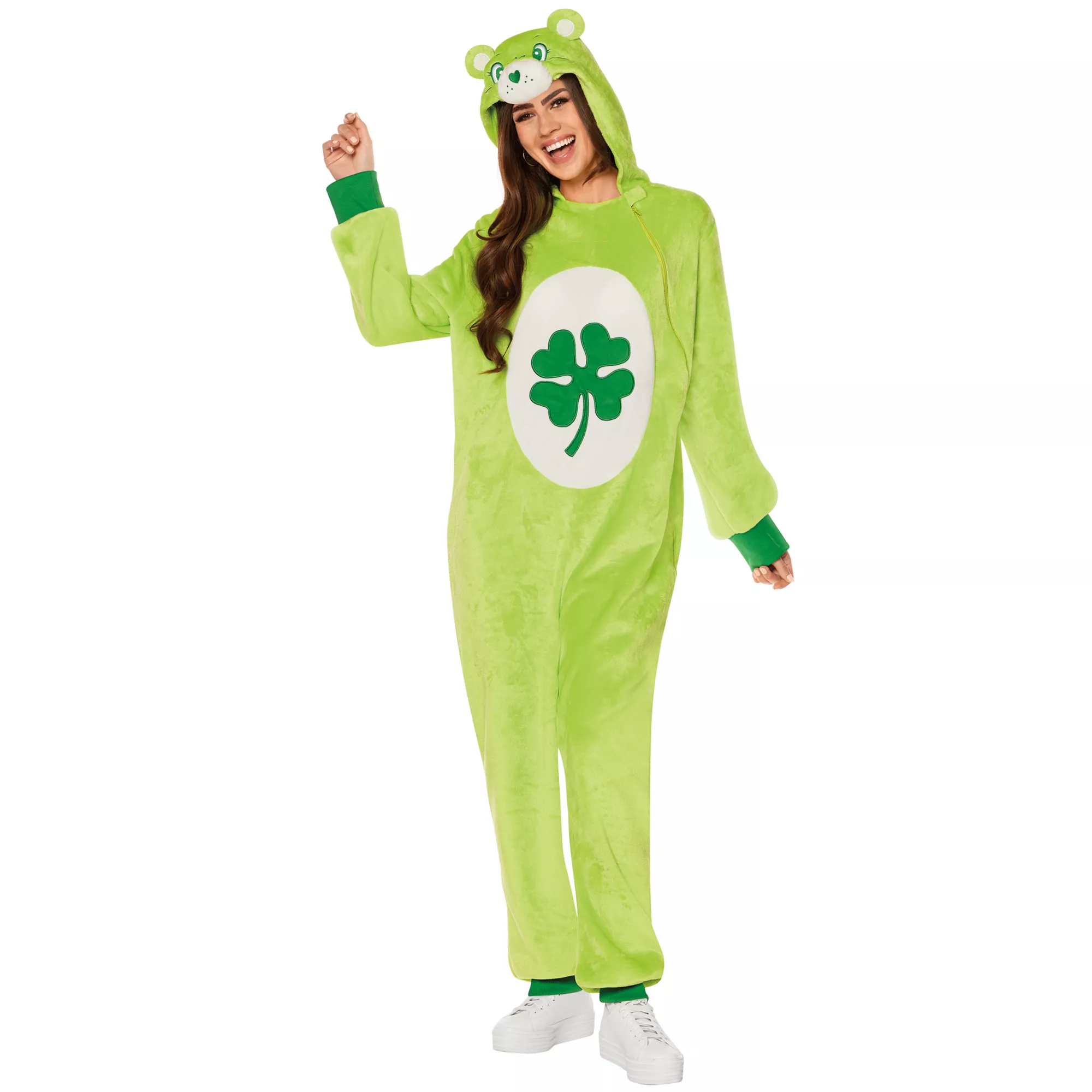 Adult  Good Luck Bear Jumpsuit Costume - Care Bears